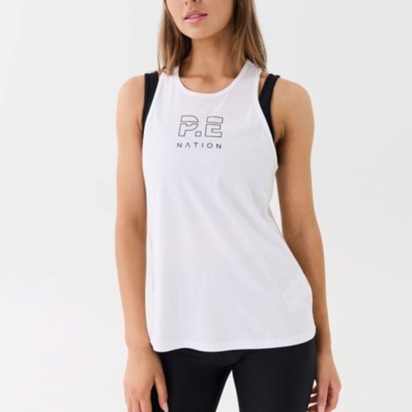 P.E Nation ENDURANCE TANK IN WHITE - Picture 1 of 5